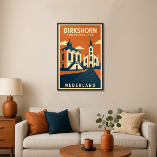 Dirkshorn, Noord Holland - Nederländerna Resa Poster