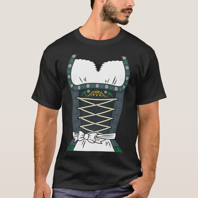 Dirndl Okterbfest Halloween Costume German Culture T Shirt (Framsida)
