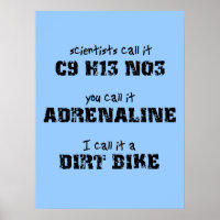 Dirt Bike Adrenalin Motocross Affisch