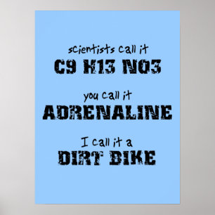 Dirt Bike Adrenalin Motocross Affisch
