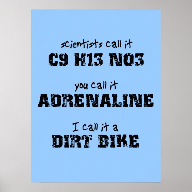 Dirt Bike Adrenalin Motocross Affisch (Framsidan)