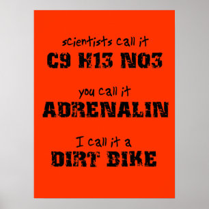 Dirt Bike Adrenalin Motocross Affisch
