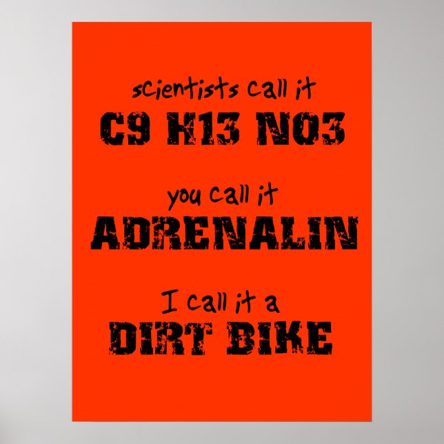 Dirt Bike Adrenalin Motocross Affisch (Framsidan)