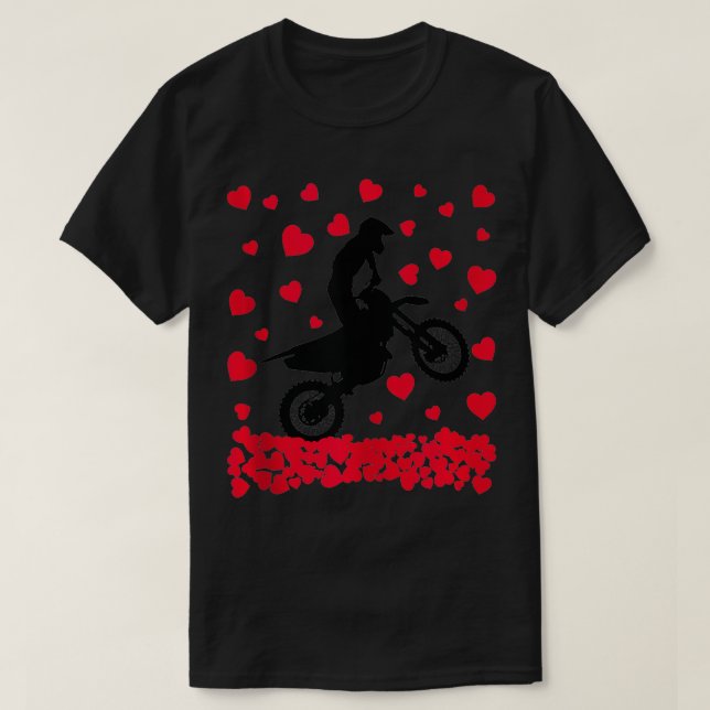 Dirt Bike Älskare Manar Women Dirt Bike Heart Vale T Shirt (Design framsida)