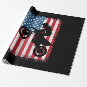 Dirt Bike American Flagga Motocross Biker Manar Bo Presentpapper