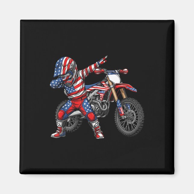 Dirt Bike Art Rider Motocross Motorcykel Dirtcykel Magnet (Framsidan)