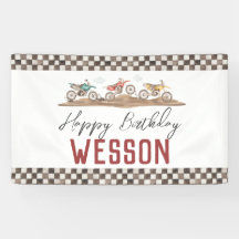 Dirt Bike Banner, Dirt Cycle party-skylt