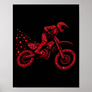 Dirt Bike Biker Boys Womens Manar Valentine D Poster