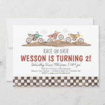 Dirt Bike Birthday-inbjudan