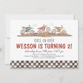 Dirt Bike Birthday-inbjudan Inbjudningar