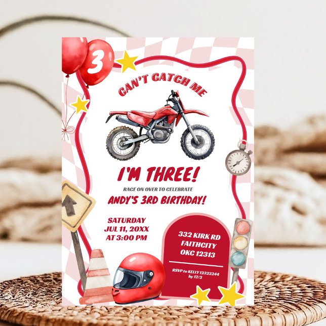 Dirt Bike Birthday Invitation Inbjudningar (Skapare uppladdad)