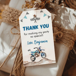 Dirt Bike Birthday Party Thank You Presentetikett