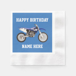 Dirt Bike Blue Birthday Sport Papper Tallrikar Pappersservett