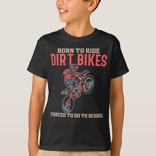 Dirt Bike Boy Motocross Älskare T Shirt (Framsida)