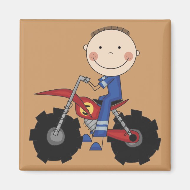Dirt Bike - Boy Tshirts och Gifts Magnet (Framsidan)