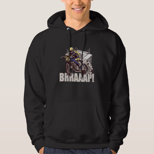 Dirt Bike Brraaap Motocross För manar kvinnor utom Hoodie (Framsida)