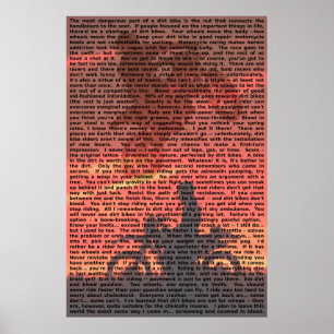 Dirt Bike Citat Affisch 001
