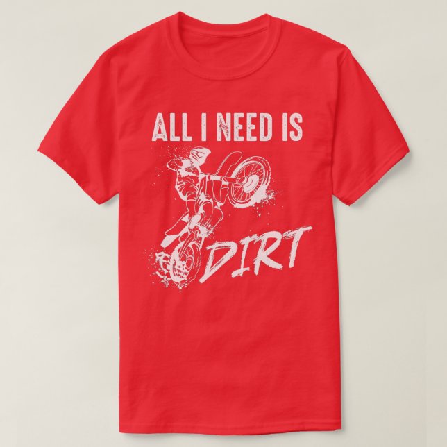 Dirt Bike Dirt Ontr aldrig Motocross Dirt Bike T Shirt (Design framsida)