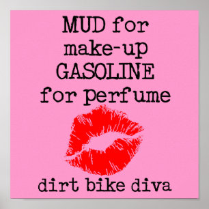 Dirt Bike Diva Motocross Affisch Skylt
