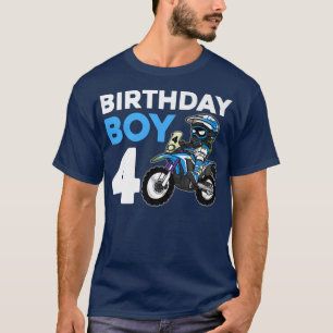 Dirt Bike Födelsedagsfest Motocross 4:e gåva 4 år T Shirt