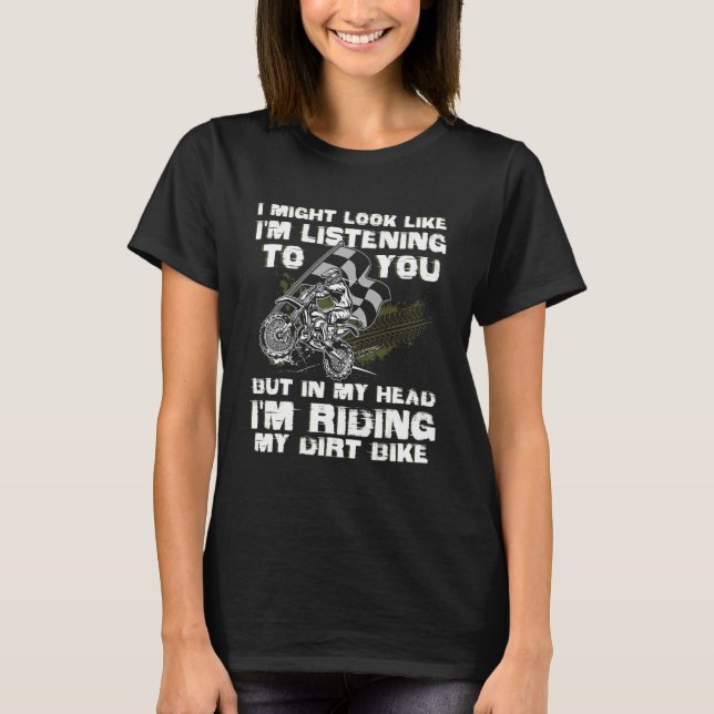 Dirt Bike För manar Women Dirtcycle MotorCycle Rid T Shirt (Framsida)