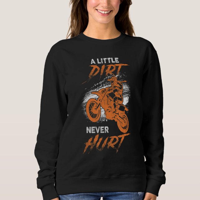 Dirt Bike Girl Cute Shirt, Dirtbike A Little Dirt  T Shirt (Framsida)