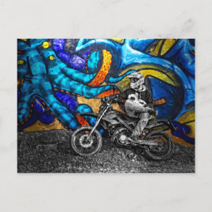 Dirt Bike Graffiti Urban Street Art Vykort