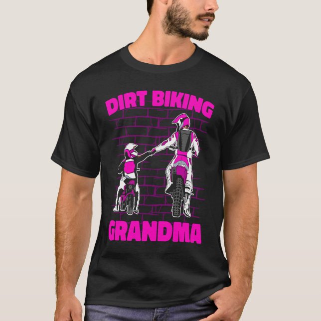 Dirt Bike Grandmother Mx Motocross Dirt Biking Gra T Shirt (Framsida)
