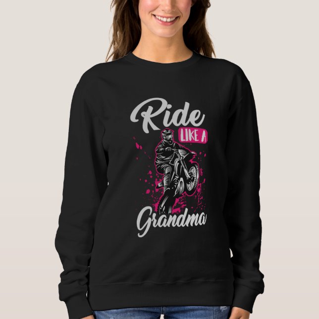 Dirt Bike Grandmother Mx Motocross Dirt Biking Gra T Shirt (Framsida)