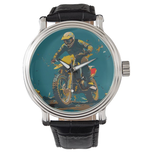 Dirt Bike Graphic Watch Armbandsur (Framsida)