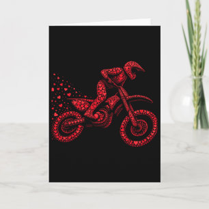 Dirt Bike Heart Biker Pojkar Kvinnor Män Valentine Kort