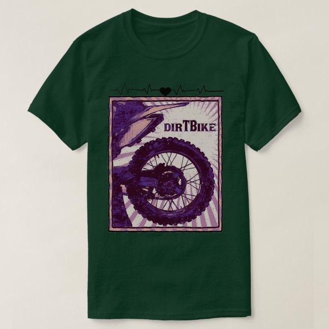 Dirt Bike Heartslag Motorcross Motif (3)  T Shirt (Design framsida)