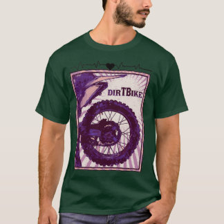 Dirt Bike Heartslag Motorcross Motif (3)  T Shirt