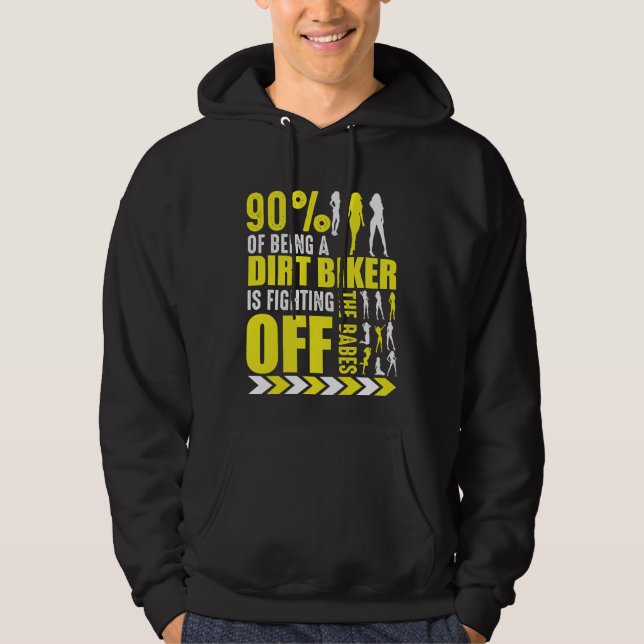 Dirt Bike Joke Funny Motocross Biker Poser Hoodie (Framsida)