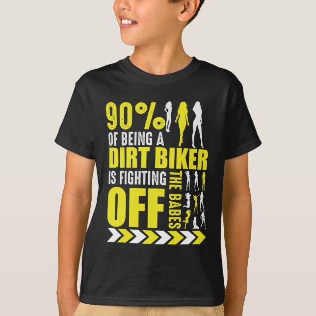 Dirt Bike Joke Funny Motocross Biker Poser T Shirt (Framsida)