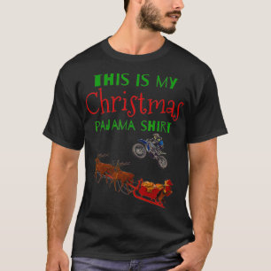 Dirt Bike jul Santa Motocross OffRoading gif T Shirt