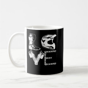Dirt Bike KÄRLEK Motocross MX Enduro Biker Gift Kaffemugg