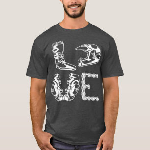 Dirt Bike Kärlek motorcykel Motocross Funny Dirt T Shirt