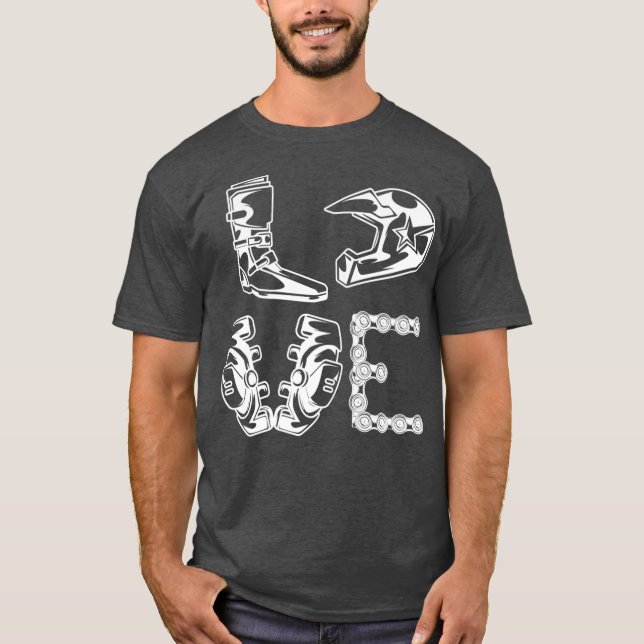 Dirt Bike Kärlek motorcykel Motocross Funny Dirt T Shirt (Framsida)