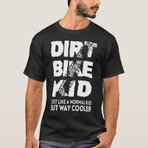 Dirt Bike Kid Motocross Riding Boys Tävla T Shirt
