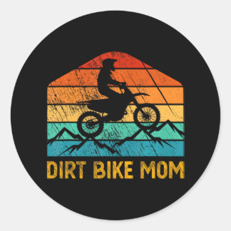 Dirt Bike Mamma Motocross Mamma Runt Klistermärke