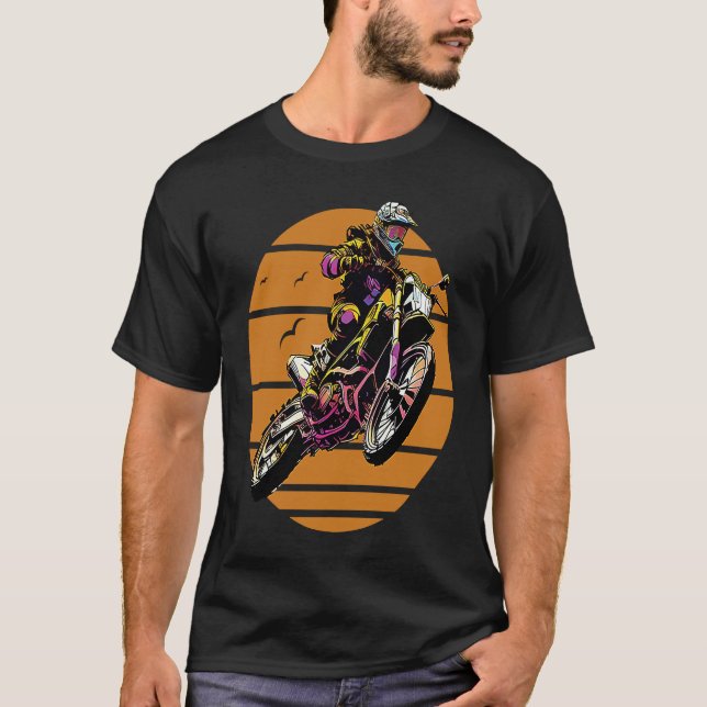 Dirt Bike Motocross  1 T Shirt (Framsida)