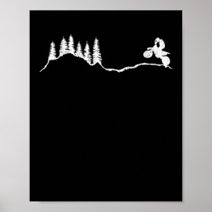 Dirt Bike Motocross Biker Funny Enduro motorcykel Poster