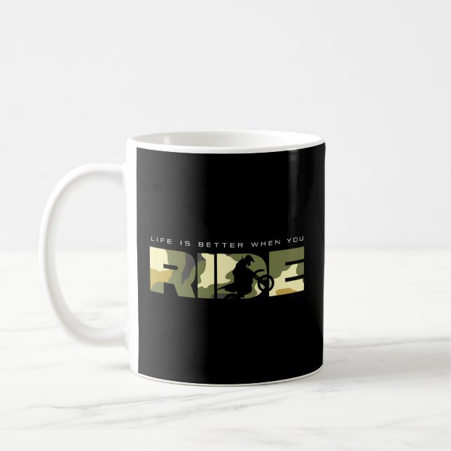 Dirt Bike Motocross - Dirt Bike Motocross Kaffemugg (Vänster)