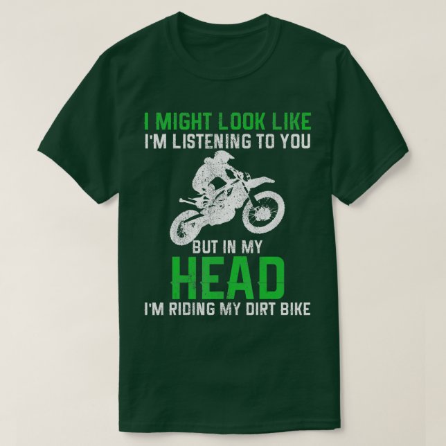Dirt Bike Motocross Enduro Funny Quote Motorcykel T Shirt (Design framsida)