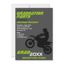 Dirt Bike Motocross Grönt Black White Studenten