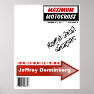 Dirt Bike Motocross Magasin Omslagsaffisch Poster
