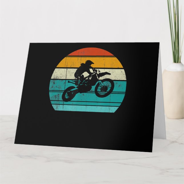 Dirt Bike Motocross Motorcycle Gift För manar Kort (Framsida)