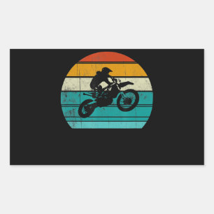 Dirt Bike Motocross Motorcycle Gift För manar Rektangulärt Klistermärke