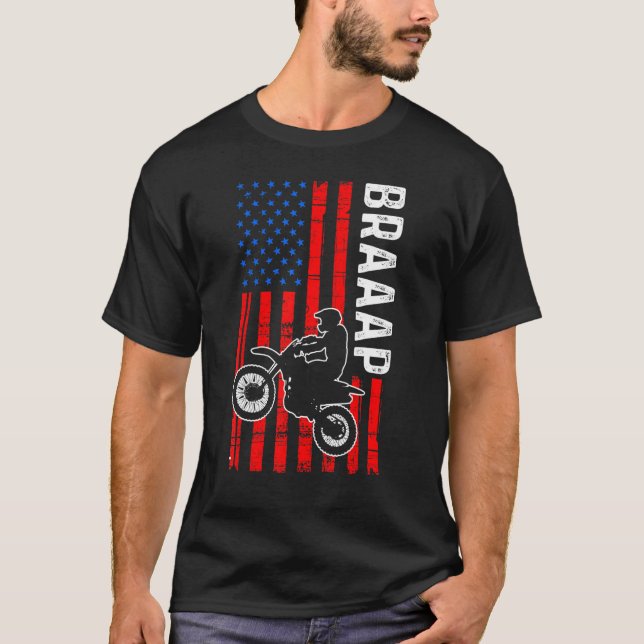 Dirt Bike Motocross Mx Rider Off Road Tävla 2 T Shirt (Framsida)